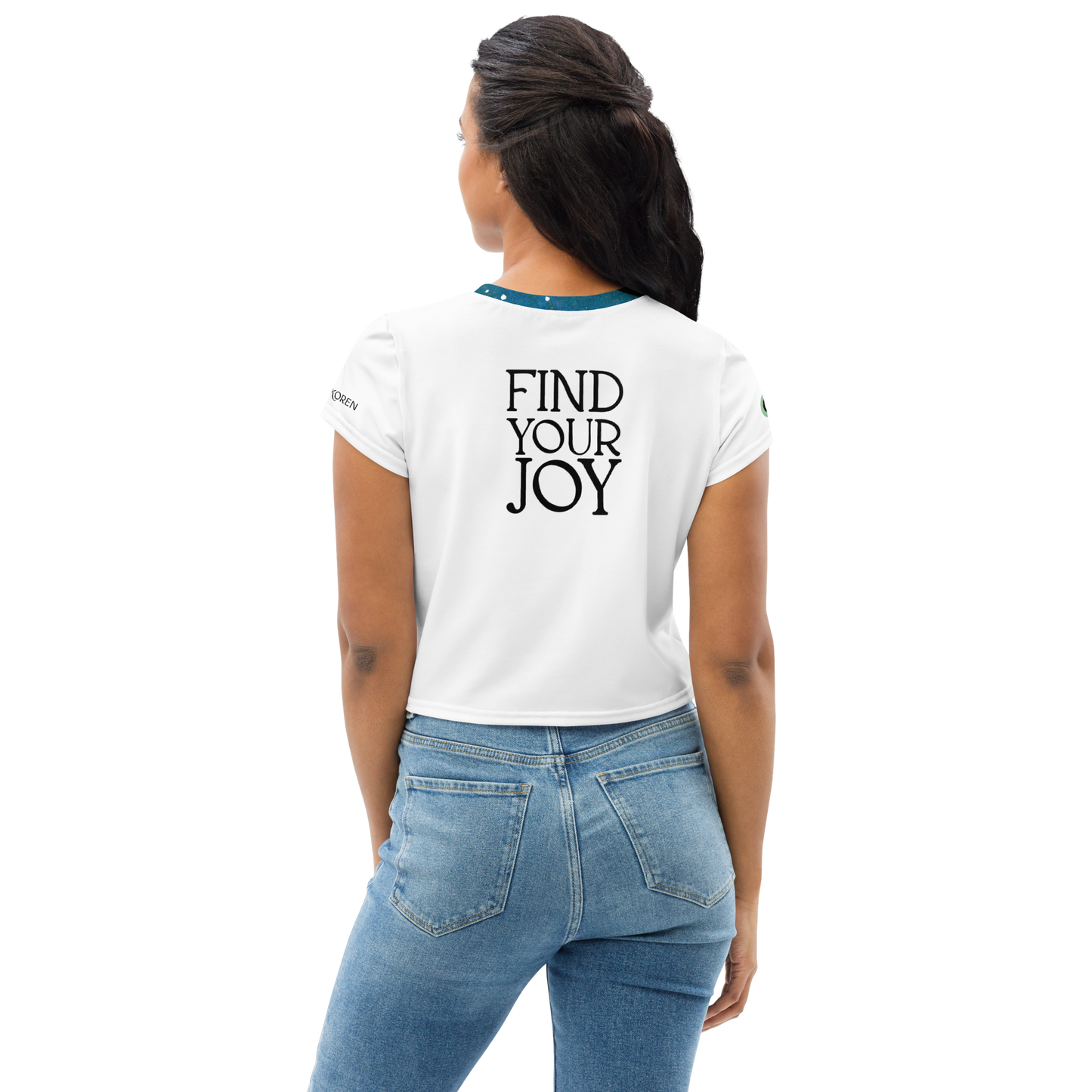 Find Your Joy All-Over Print Crop Tee